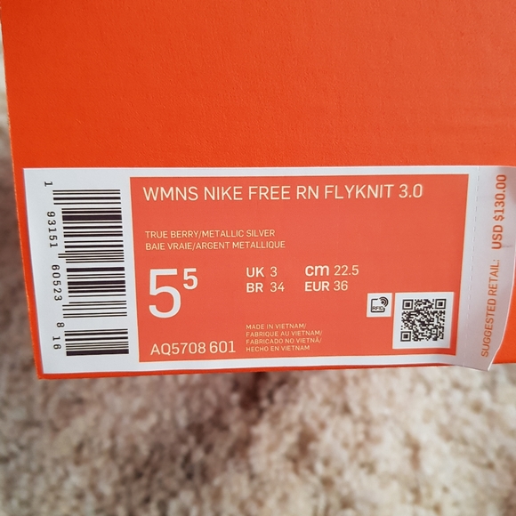 Nike women's free rub flyknit 3.0 size 5.5 - Picture 8 of 9